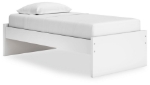 Picture of White Twin Platform Bed W/Storage or W/o Storage