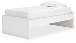 Picture of White Twin Platform Bed W/Storage or W/o Storage