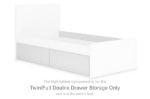 Picture of White Twin Platform Bed with Headboard and W/Storage or W/o Storage