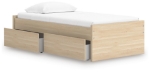 Picture of Natural Twin Platform Bed W/Storage or W/o Storage
