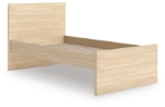 Picture of Natural Twin Platform Bed with Headboard and W/Storage or W/o Storage