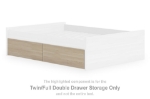 Picture of Natural Twin Platform Bed with Headboard and W/Storage or W/o Storage