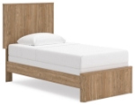 Picture of Warm Natural Brown Twin Panel/Platform Bed