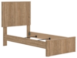 Picture of Warm Natural Brown Twin Panel/Platform Bed