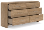 Picture of Warm Natural Brown Dresser & Mirror