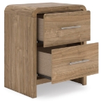 Picture of Warm Natural Brown Two Drawer Night Stand
