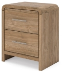 Picture of Warm Natural Brown Two Drawer Night Stand