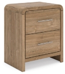 Picture of Warm Natural Brown Two Drawer Night Stand