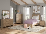Picture of Warm Natural Brown Two Drawer Night Stand