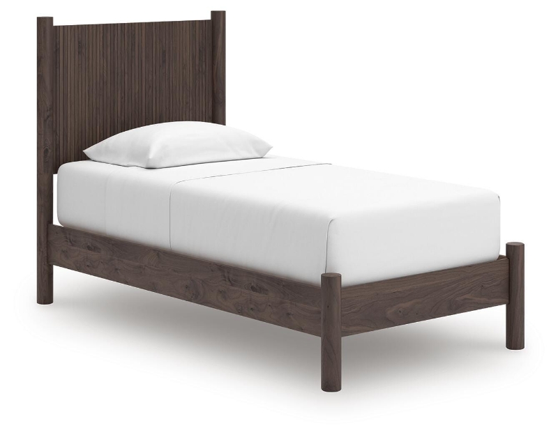 Picture of Brown Twin Panel and Platform Bed