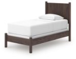 Picture of Brown Twin Panel and Platform Bed