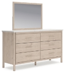 Picture of Dresser and Mirror in Tan Finish
