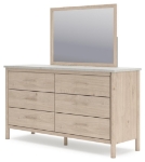 Picture of Dresser and Mirror in Tan Finish