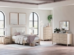 Picture of Dresser and Mirror in Tan Finish