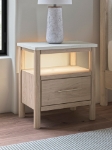 Picture of One Drawer Night Stand in Tan Finish