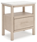Picture of One Drawer Night Stand in Tan Finish