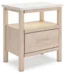 Picture of One Drawer Night Stand in Tan Finish