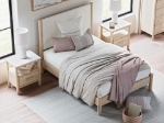 Picture of Twin/Full Panel Bedroom Set in Tan Finish