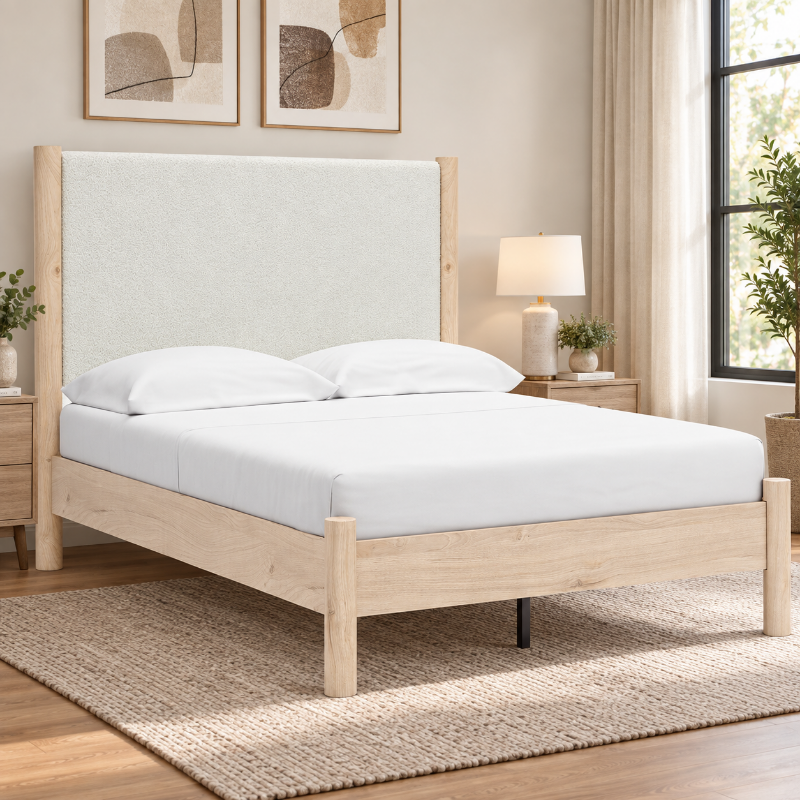 Picture of Full Panel Bed in Tan Finish