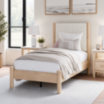 Picture of Twin Panel Bed in Tan Finish
