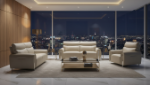 Picture of Genuine Leather Cream Sofa