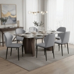 Picture of Dining Chair in Leather with Curved Back Design