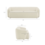 Picture of 88 Inch Boucle Fabric Modular Sofa