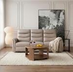 Picture of Leather Reclining Sofa in Brown, Grey and Taupe Finish