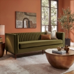Picture of Vegan Velvet Channel Tufted Sofa