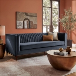 Picture of Vegan Velvet Channel Tufted Sofa