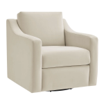 Picture of Velvet  Taupe, Alabaster, Cadet Blue and Chocolate Brown Finish Modern Armchair