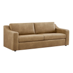 Picture of 87 Inch Vegan Leather Sofa in Toast and Mushroom Finish