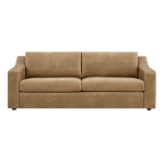 Picture of 87 Inch Vegan Leather Sofa in Toast and Mushroom Finish