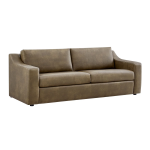 Picture of 87 Inch Vegan Leather Sofa in Toast and Mushroom Finish