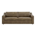 Picture of 87 Inch Vegan Leather Sofa in Toast and Mushroom Finish