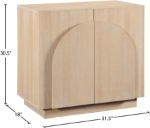 Picture of 31.5"W x 18"D x 30.5"H Oak Veneer Sideboard / Buffet in Natural, Brown and Black Finish