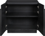 Picture of 31.5"W x 18"D x 30.5"H Oak Veneer Sideboard / Buffet in Natural, Brown and Black Finish