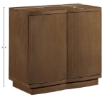Picture of 31.5"W x 18"D x 31.5"H Oak Veneer Sideboard / Buffet in Natural, Brown and Black Finish