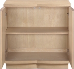 Picture of 31.5"W x 18"D x 31.5"H Oak Veneer Sideboard / Buffet in Natural, Brown and Black Finish