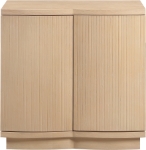 Picture of 31.5"W x 18"D x 31.5"H Oak Veneer Sideboard / Buffet in Natural, Brown and Black Finish
