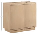 Picture of 31.5"W x 18"D x 31.5"H Oak Veneer Sideboard / Buffet in Natural, Brown and Black Finish