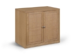 Picture of 31.5"W x 20"D x 30"H Solid Wood And Oak Veneer Sideboard/Buffet in Natural, Brown and Black Finish