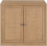 Picture of 31.5"W x 20"D x 30"H Solid Wood And Oak Veneer Sideboard/Buffet in Natural, Brown and Black Finish