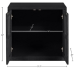 Picture of 31.5"W x 20"D x 30"H Solid Wood And Oak Veneer Sideboard/Buffet in Natural, Brown and Black Finish
