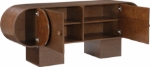 Picture of 76"W x 18"D x 30"H Solid Wood And Oak Veneer Sideboard / Buffet in Natural, Brown and Black Finish