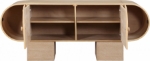 Picture of 76"W x 18"D x 30"H Solid Wood And Oak Veneer Sideboard / Buffet in Natural, Brown and Black Finish