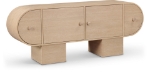 Picture of 76"W x 18"D x 30"H Solid Wood And Oak Veneer Sideboard / Buffet in Natural, Brown and Black Finish