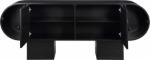 Picture of 76"W x 18"D x 30"H Solid Wood And Oak Veneer Sideboard / Buffet in Natural, Brown and Black Finish