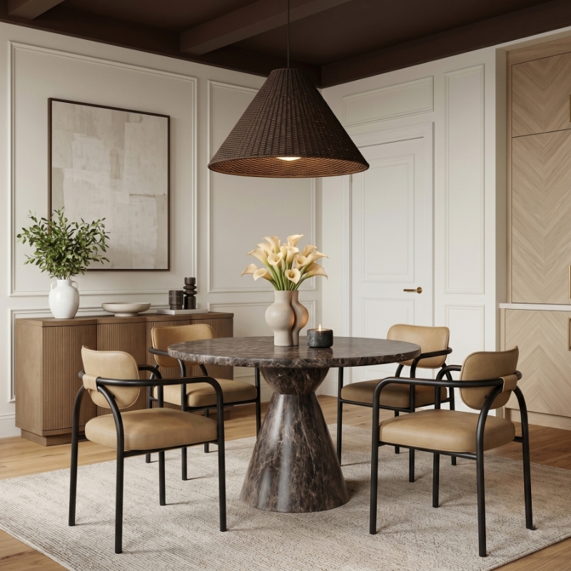 Picture of Vegan Leather Upholstered Dining Chair