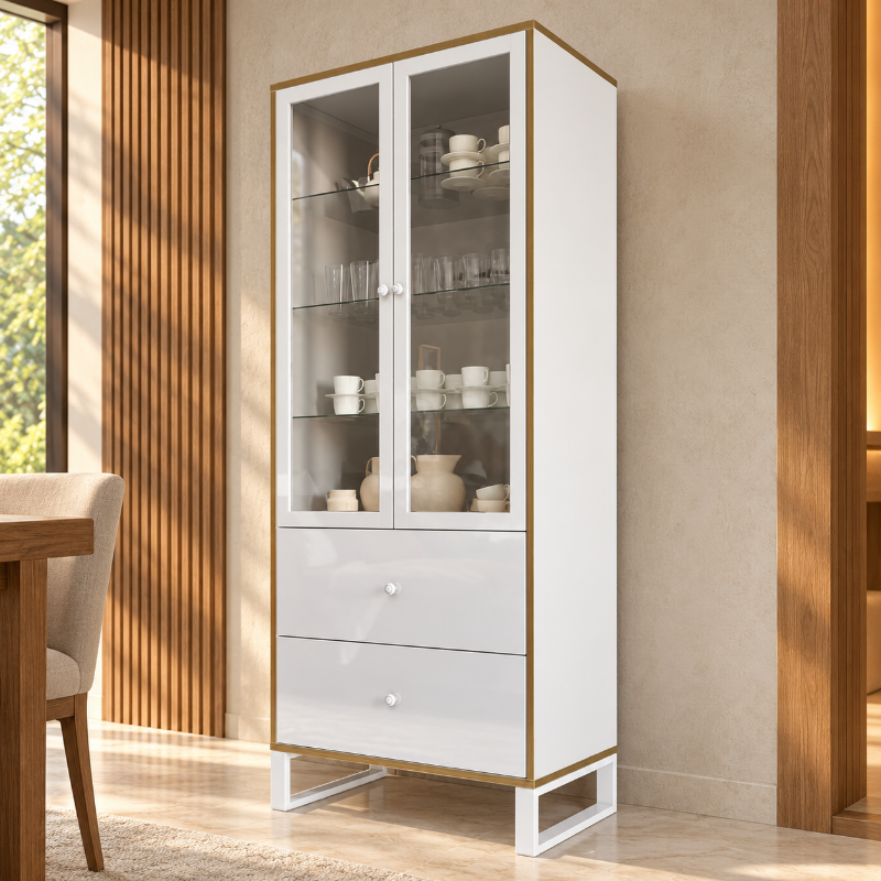 Picture of High gloss large china cabinet 31"W x 18"D x 71"H